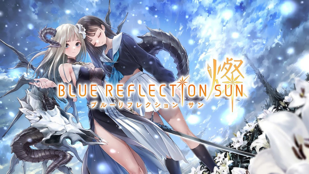La imagen destacada de nuestro artículo de noticias beta de Blue Reflection Sun, que presenta a dos personajes femeninos de pie muy juntos sobre un fondo nevado.