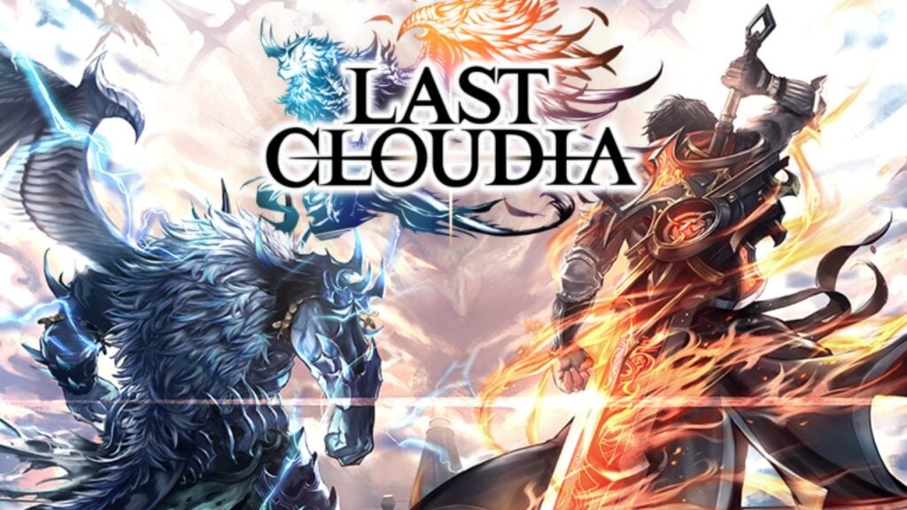 La imagen destacada de nuestro artículo de colaboración Last Cloudia X Bayonetta, que muestra a dos personajes peleando entre sí.  El carácter de la izquierda es azul y el carácter de la derecha es de un rojo anaranjado intenso.